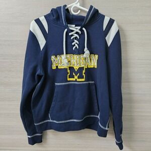 University Of Michigan UofM Wolverines NCAA Navy Blue Hoodie By Pro Edge Size M